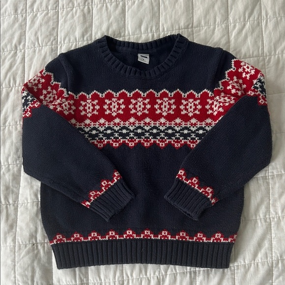 Janie and Jack Other - Janie and Jack Navy and Red Crewneck Sweater